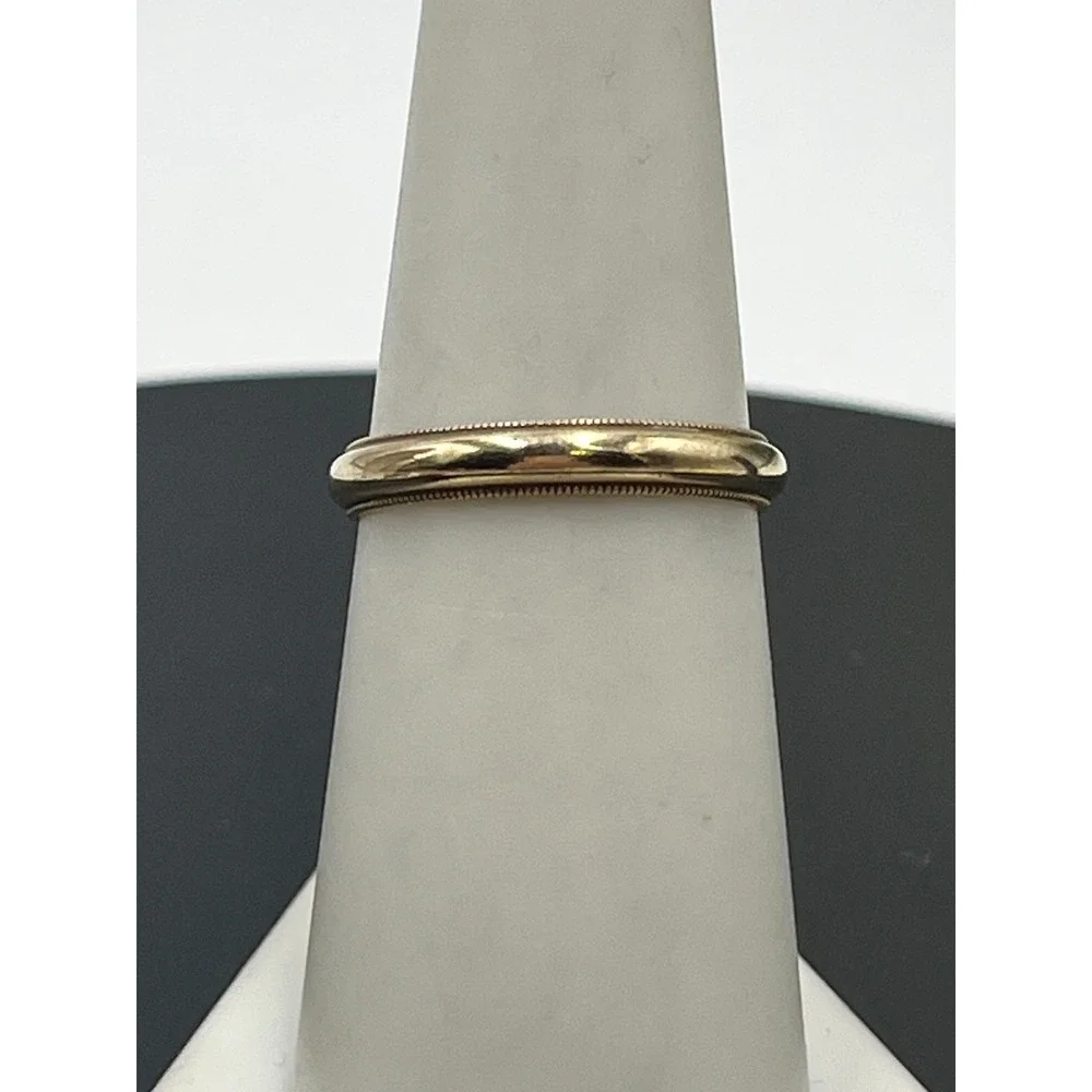 Golden Circle Vintage Estate 14k Yellow Gold Wedding Domed Band Ring SZ 7, 2.32g